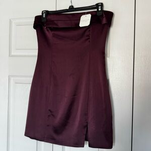 Altar’d state strapless silk dress